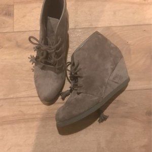 Wedge Lace Up Booties